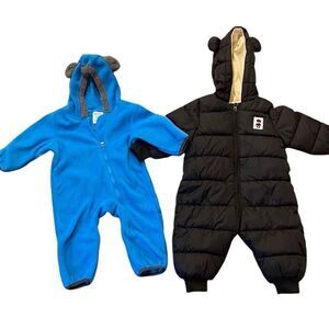 Boys 3-6 month bunting bundle fleece and puffer